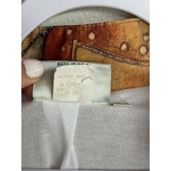 VINTAGE 80s 90s Lily's of Beverly Hills Abstract Jacket Neutral Monochromatic - Picture 5 of 12